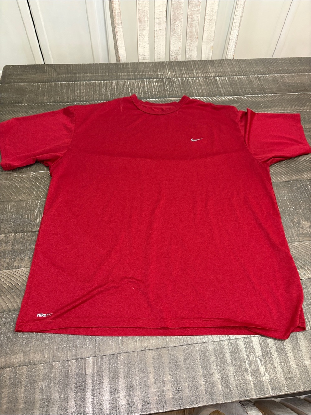 Nike Men’s Bright Red Short Sleeve Dri-FIT Crew Tee